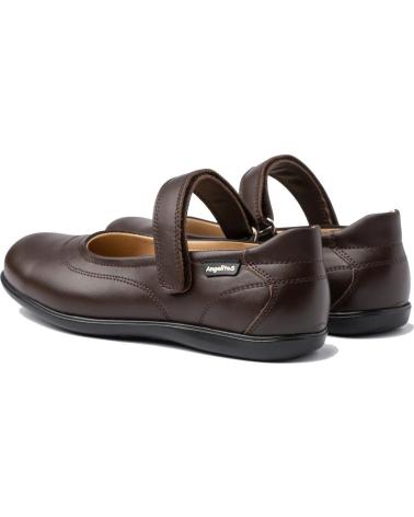 Zapatos de Niña ANGELITOS ESCOLAR PIEL 460 CHOCOLATE