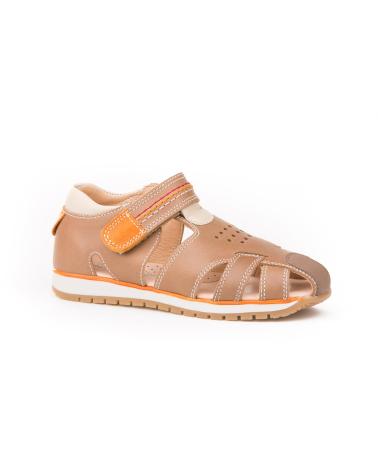 Sandalen für Mädchen und Junge ANGELITOS SANDALIA PIEL 449 TAUPE