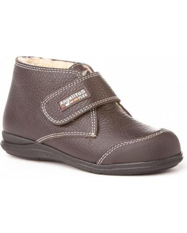 Botines de Niña ANGELITOS PISAKAKA PIEL 410 CHOCOLATE