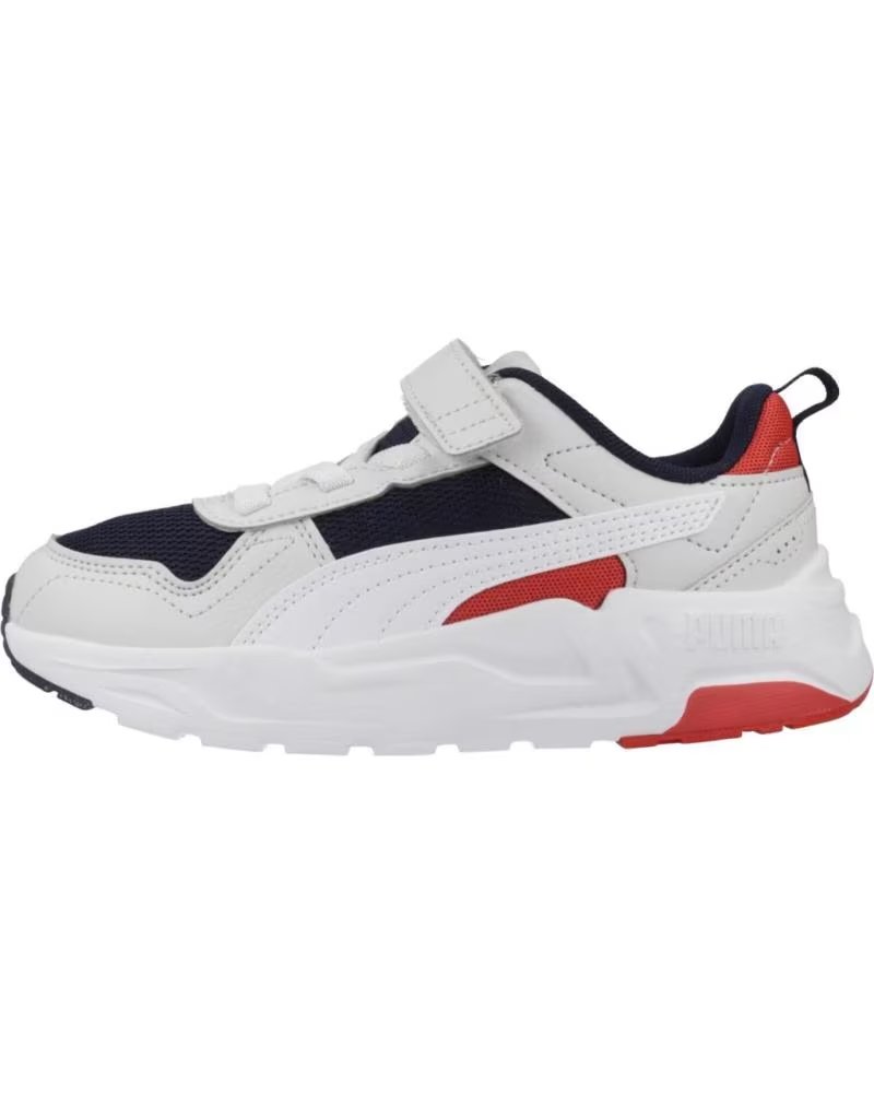 SAPATILHAS PUMA TRINITY 2 LT INFANTIS WHITE NAVY RED