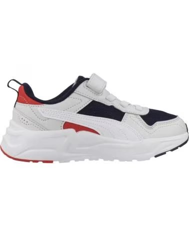 SAPATILHAS PUMA TRINITY 2 LT INFANTIS WHITE NAVY RED