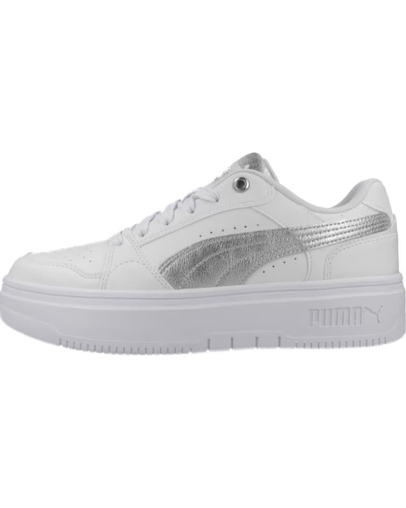 PUMA ZAPATILLAS MUJER MODELO REBOUND FEMME LOW METALLIC COLOR BLA WHITE