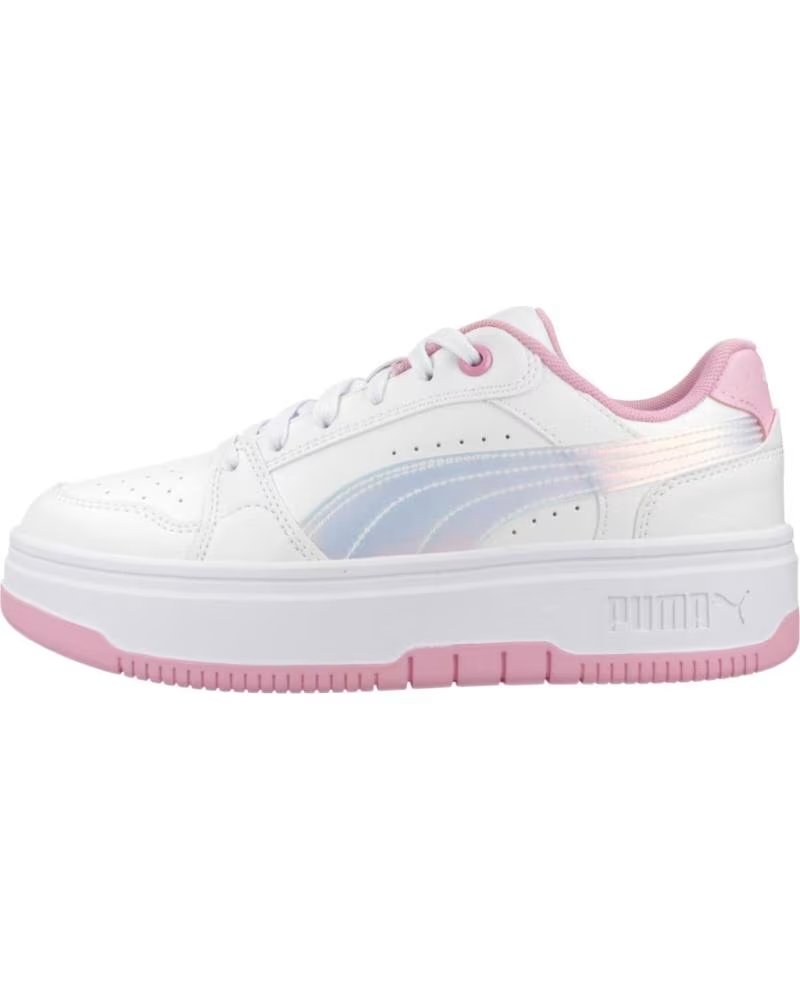 PUMA ZAPATILLAS REBOUND FEMME HOLO 20 JR BLANCAS Y ROSAS WHTPNK