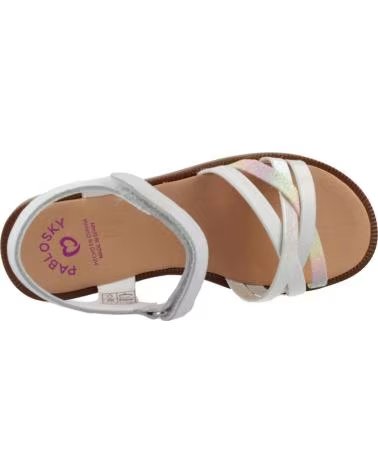 PABLOSKY SANDALIAS NINA MODELO 451200P COLOR  BLANCO