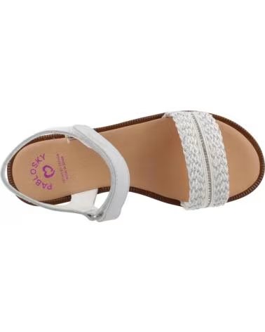 PABLOSKY SANDALIAS NINA MODELO 451400P COLOR  BLANCO
