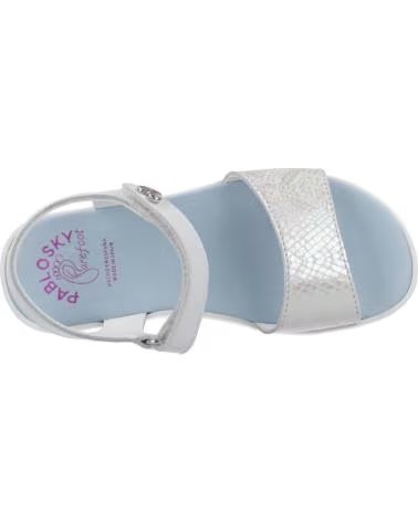 SANDÁLIAS PABLOSKY 452100P PARA MENINA EM BRANCO BLANCO