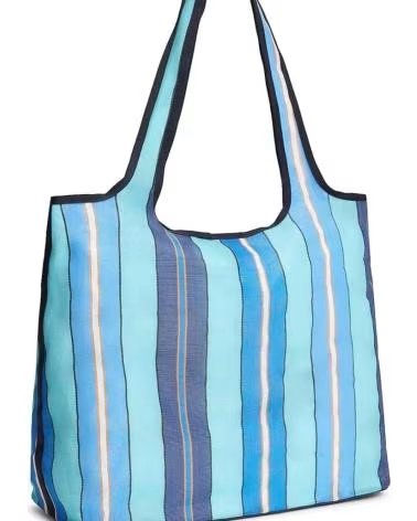 TOMMY HILFIGER BOLSO TOTE AW0AW18397 RAYAS AZUL 0GZ