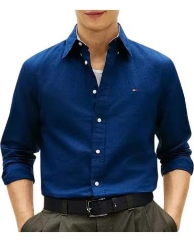 TOMMY HILFIGER CAMISAS HOMBRE MODELO MW0MW42455 COLOR AZUL DCC