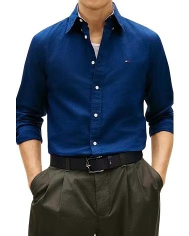 TOMMY HILFIGER CAMISAS HOMBRE MODELO MW0MW42455 COLOR AZUL DCC