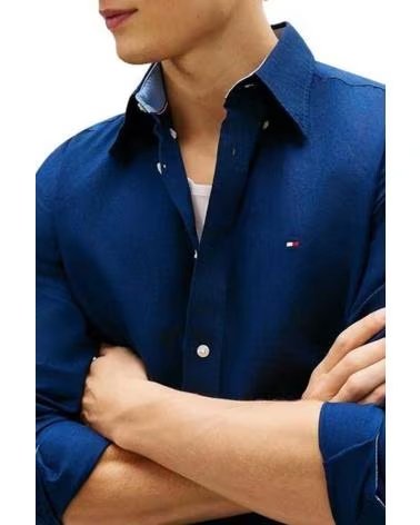TOMMY HILFIGER CAMISAS HOMBRE MODELO MW0MW42455 COLOR AZUL DCC