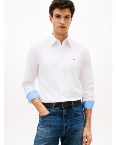 TOMMY HILFIGER CAMISA HOMBRE MW0MW42455 BLANCA YBR