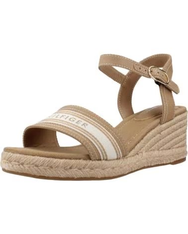 TOMMY HILFIGER SANDALI CON ZEPPA FW0FW09230 SAFARI CANVAS RBC