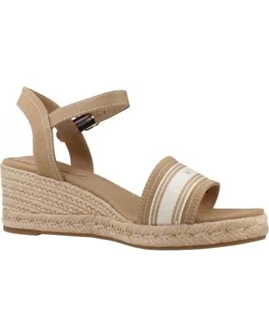TOMMY HILFIGER SANDALI CON ZEPPA FW0FW09230 SAFARI CANVAS RBC