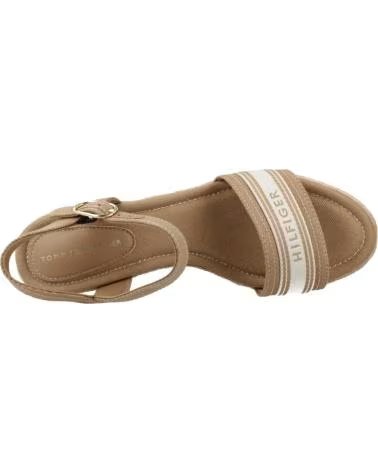 TOMMY HILFIGER SANDALI CON ZEPPA FW0FW09230 SAFARI CANVAS RBC