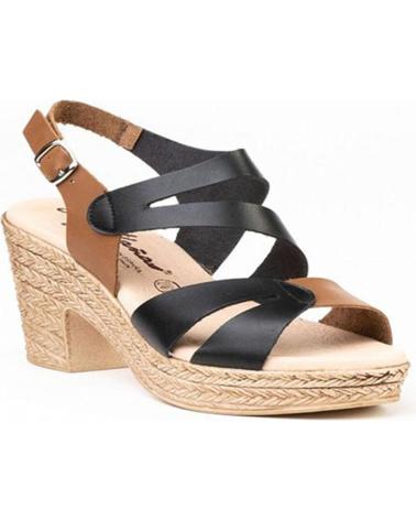 Woman Sandals EVA MAÑAS SANDALIA PULSERA CRUZADA 1233 CUERO