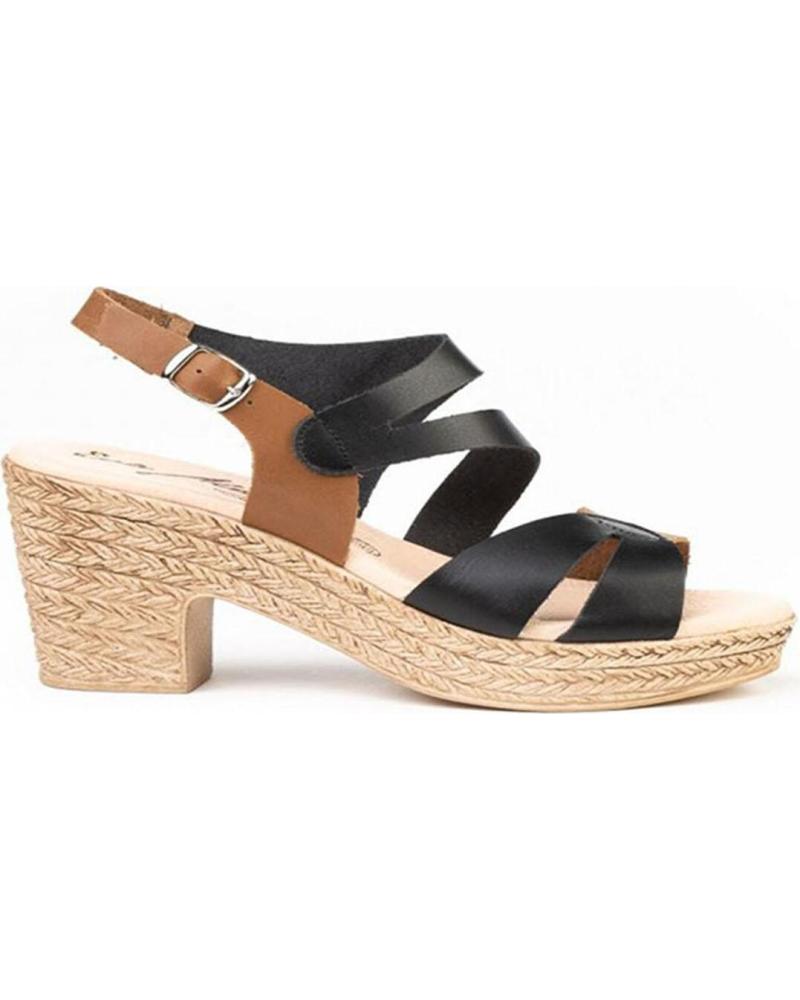 Woman Sandals EVA MAÑAS SANDALIA PULSERA CRUZADA 1233 CUERO