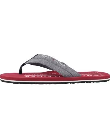 TOMMY HILFIGER CHINELOS CHAMBRAY BEACH HOMEM VERMELHO DW5