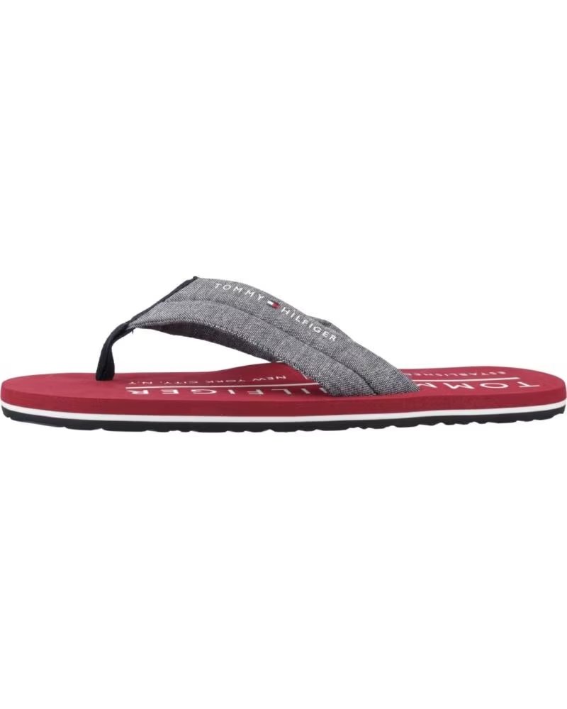 TOMMY HILFIGER CHINELOS CHAMBRAY BEACH HOMEM VERMELHO DW5