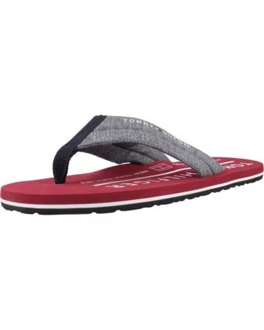 TOMMY HILFIGER CHINELOS CHAMBRAY BEACH HOMEM VERMELHO DW5