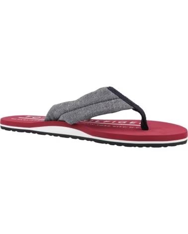 TOMMY HILFIGER CHINELOS CHAMBRAY BEACH HOMEM VERMELHO DW5