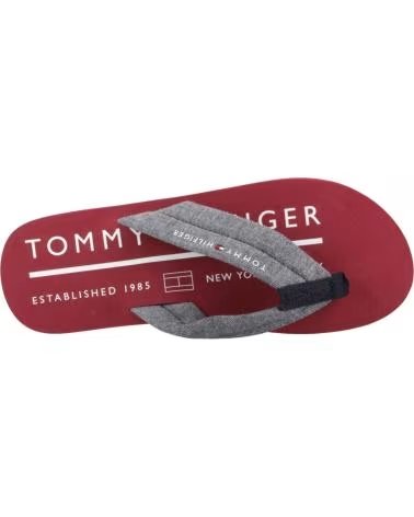 TOMMY HILFIGER CHINELOS CHAMBRAY BEACH HOMEM VERMELHO DW5
