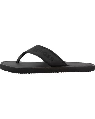 TOMMY HILFIGER SANDALIAS HOMBRE MODELO HILFIGER LEATHER BEACH COLOR NEGRO B BDS