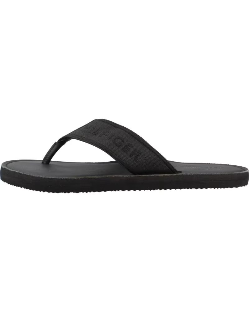 TOMMY HILFIGER SANDALIAS HOMBRE MODELO HILFIGER LEATHER BEACH COLOR NEGRO B BDS