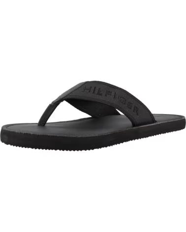 TOMMY HILFIGER SANDALIAS HOMBRE MODELO HILFIGER LEATHER BEACH COLOR NEGRO B BDS