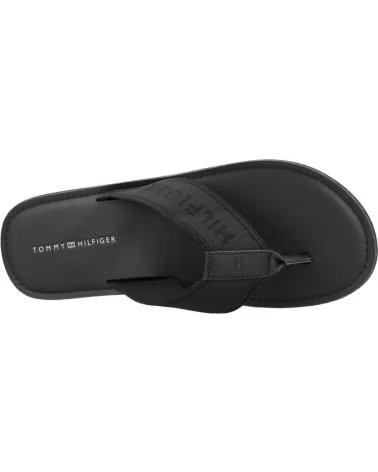 TOMMY HILFIGER SANDALIAS HOMBRE MODELO HILFIGER LEATHER BEACH COLOR NEGRO B BDS
