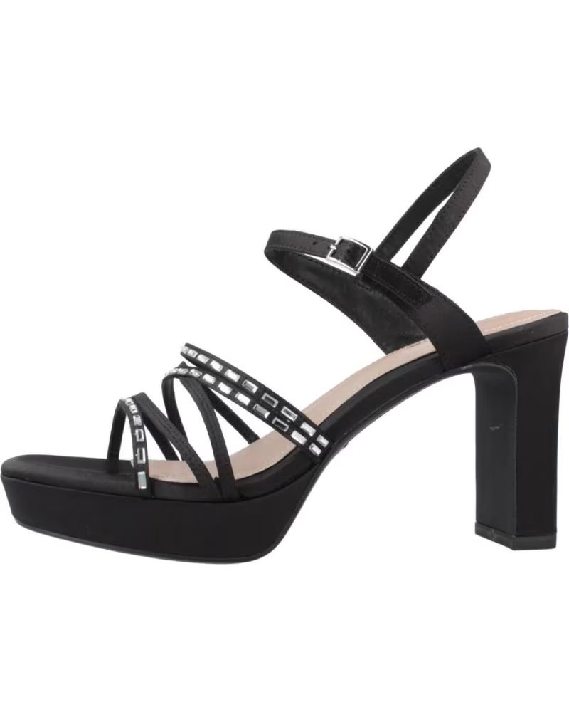 TAMARIS SANDALIAS DE TACÓN MODELO 28307 CON TIRAS DECORADAS BLACK