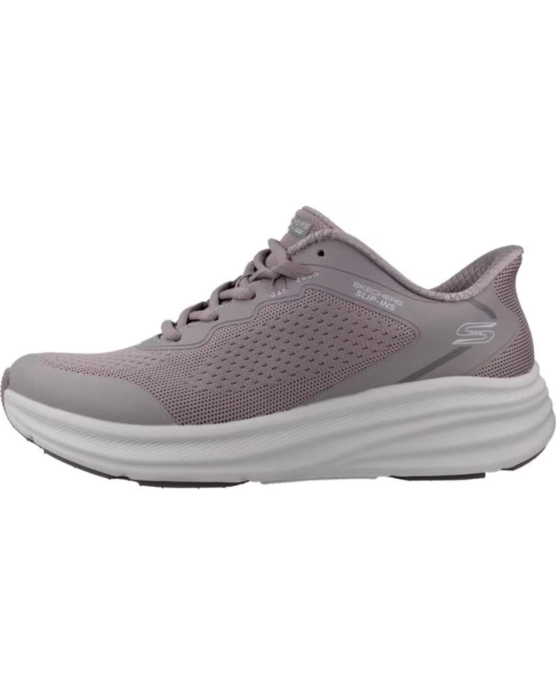 SKECHERS ZAPATILLAS DE RUNNING 117756-QUAL EN GRIS PARA UNISEX MUJER