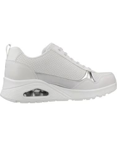 SKECHERS UNO METALLIC DAMEN SNEAKER WHT