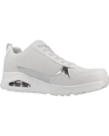 SKECHERS UNO METALLIC DAMEN SNEAKER WHT