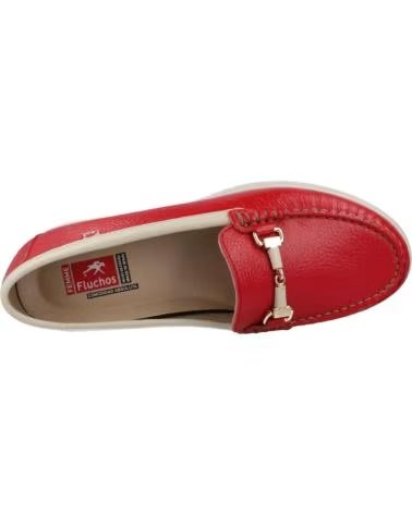 FLUCHOS MOCASINES MUJER MODELO 2421F COLOR ROJO ROJORAW