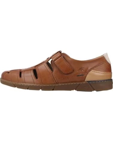 FLUCHOS MEN´S SANDALS, MODEL 1155F, BROWN LEATHER COLOR CUERO