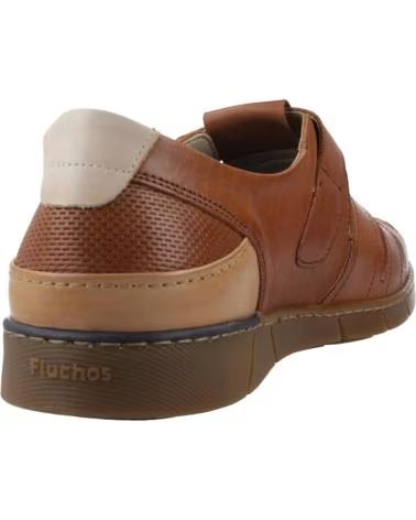 FLUCHOS MEN´S SANDALS, MODEL 1155F, BROWN LEATHER COLOR CUERO