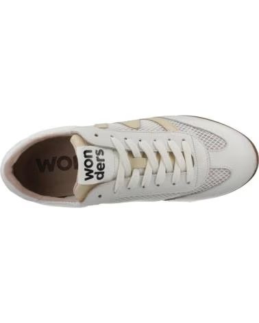BASKETS SPORTIVES WONDERS NYSA 01 BEIGE ET BLANC CASSÉ BLANCO