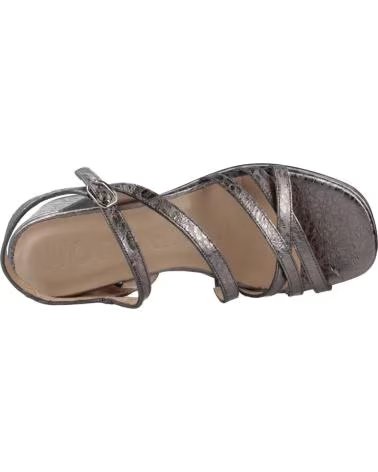 WONDERS SANDALI 1000148952 MODELLO G6821 CON TACCO LARGO DA DONNA PLOMO