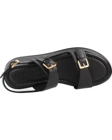 SANDALI WONDERS YUNA 57 CON FIBBIE NERO NEGRO