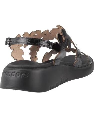 WONDERS SANDALIAS DE PLATAFORMA MAR 51 EN ROSA PARA MUJER LACK NEGRO
