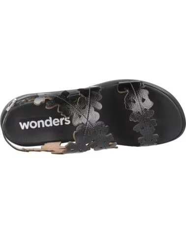 WONDERS SANDALIAS DE PLATAFORMA MAR 51 EN ROSA PARA MUJER LACK NEGRO