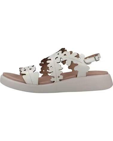 SANDALIAS WONDERS C-6551 CON TIRAS CALADAS BLANCO