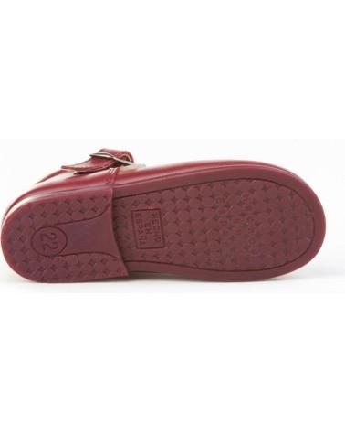 Zapatos de Niña ANGELITOS ZAPATO MERCEDITAS PIEL 500 BURDEOS