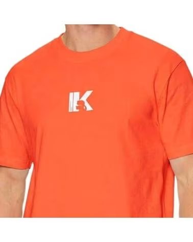 KARL LAGERFELD CAMISETA JEANS REG SS K LOGO NARANJA GRNDN