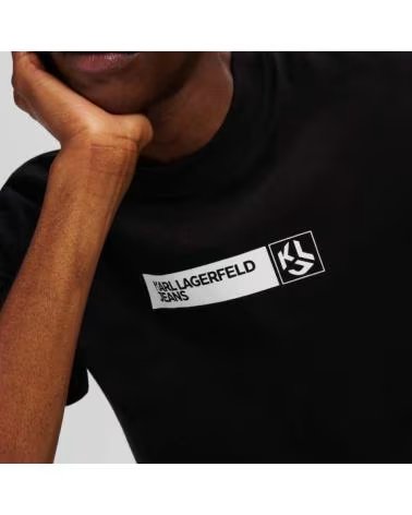 KARL LAGERFELD T-SHIRT SLIM FIT AVEC LOGO GRAPHIQUE BLACK