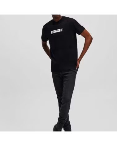 KARL LAGERFELD T-SHIRT SLIM FIT AVEC LOGO GRAPHIQUE BLACK