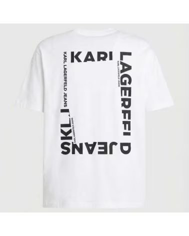 KARL LAGERFELD CAMISETA JEANS REG BACK FRAME WHITE