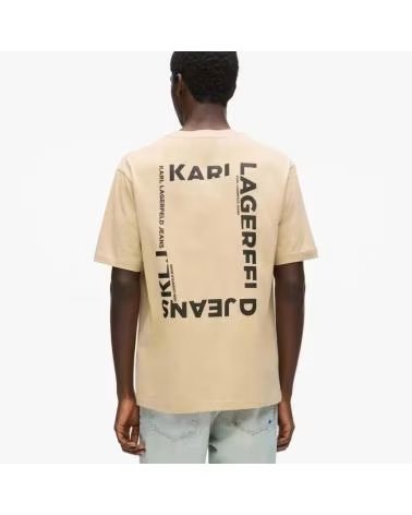 KARL LAGERFELD CAMISETA JEANS REG BACK FRAME COLOR BEIS PLKHK
