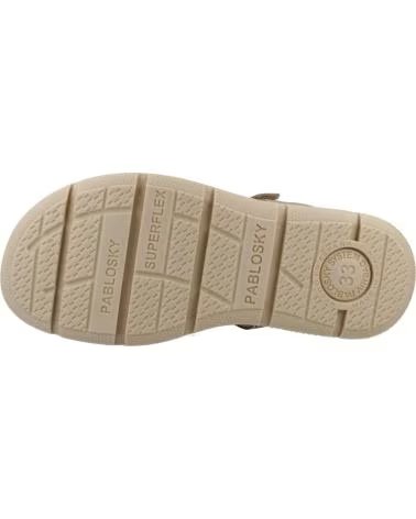 PABLOSKY SANDALIAS NINO MODELO 520834P COLOR BEIS PIEDRA