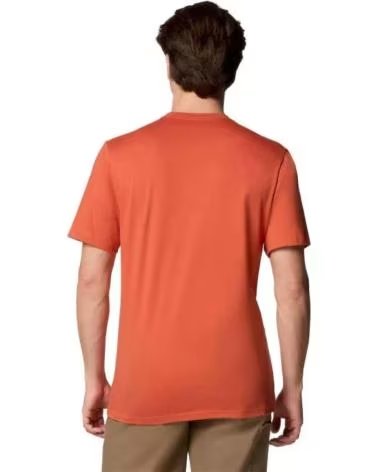 COLUMBIA Camiseta De Manga Corta Camiseta Csc Basic Logo Manga Corta Naranja Vivo en rojo para hombre VIVO